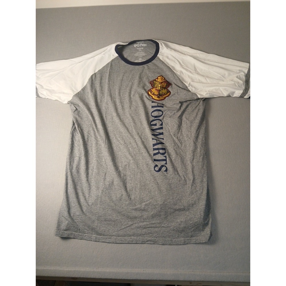 Universal Studios Harry Potter Adult 3XL Hogwarts Crest Raglan Heathered T-Shirt
